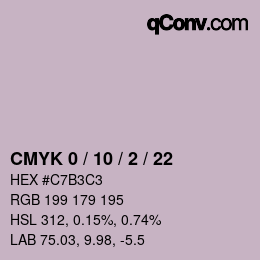 Color code: CMYK 0 / 10 / 2 / 22 | qconv.com