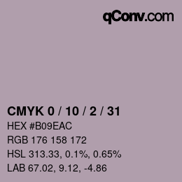 Color code: CMYK 0 / 10 / 2 / 31 | qconv.com