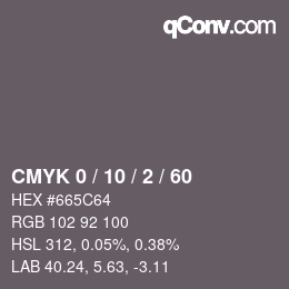 Color code: CMYK 0 / 10 / 2 / 60 | qconv.com