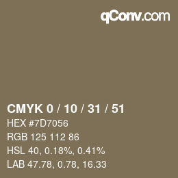 Color code: CMYK 0 / 10 / 31 / 51 | qconv.com