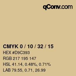 Color code: CMYK 0 / 10 / 32 / 15 | qconv.com