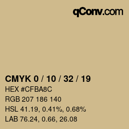 Color code: CMYK 0 / 10 / 32 / 19 | qconv.com