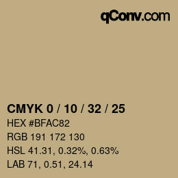 Color code: CMYK 0 / 10 / 32 / 25 | qconv.com