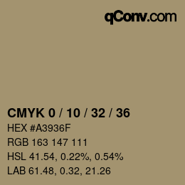 Color code: CMYK 0 / 10 / 32 / 36 | qconv.com