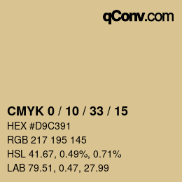 Color code: CMYK 0 / 10 / 33 / 15 | qconv.com