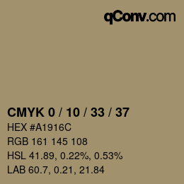 カラーコード: CMYK 0 / 10 / 33 / 37 | qconv.com