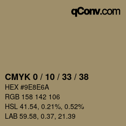 颜色代码: CMYK 0 / 10 / 33 / 38 | qconv.com