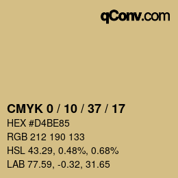 Color code: CMYK 0 / 10 / 37 / 17 | qconv.com