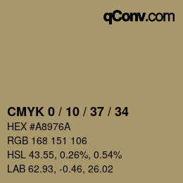 Color code: CMYK 0 / 10 / 37 / 34 | qconv.com