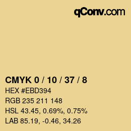 Color code: CMYK 0 / 10 / 37 / 8 | qconv.com