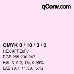 Color code: CMYK 0 / 10 / 3 / 0 | qconv.com