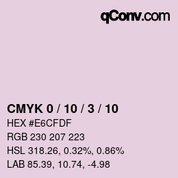 Color code: CMYK 0 / 10 / 3 / 10 | qconv.com