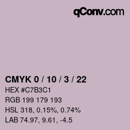 Color code: CMYK 0 / 10 / 3 / 22 | qconv.com