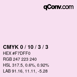 Color code: CMYK 0 / 10 / 3 / 3 | qconv.com