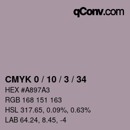 Color code: CMYK 0 / 10 / 3 / 34 | qconv.com