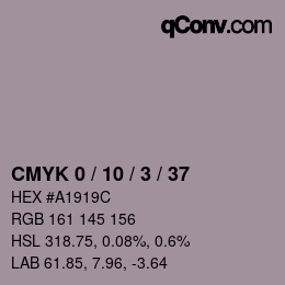 Color code: CMYK 0 / 10 / 3 / 37 | qconv.com