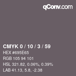 Color code: CMYK 0 / 10 / 3 / 59 | qconv.com