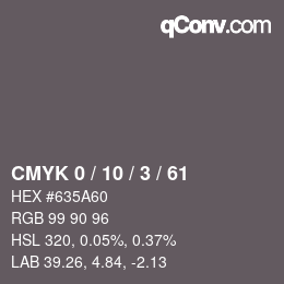 Color code: CMYK 0 / 10 / 3 / 61 | qconv.com