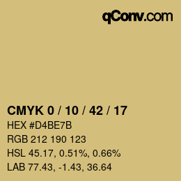 颜色代码: CMYK 0 / 10 / 42 / 17 | qconv.com