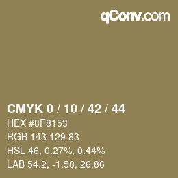 Color code: CMYK 0 / 10 / 42 / 44 | qconv.com