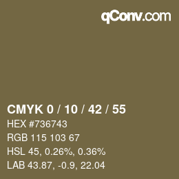 Color code: CMYK 0 / 10 / 42 / 55 | qconv.com