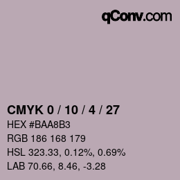Color code: CMYK 0 / 10 / 4 / 27 | qconv.com