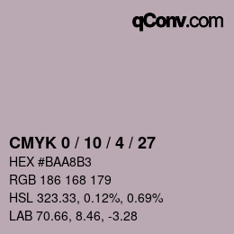 Color code: CMYK 0 / 10 / 4 / 27 | qconv.com