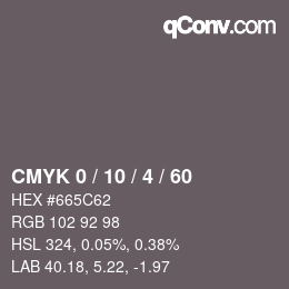 Color code: CMYK 0 / 10 / 4 / 60 | qconv.com