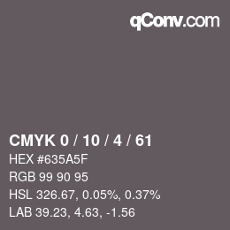 Color code: CMYK 0 / 10 / 4 / 61 | qconv.com