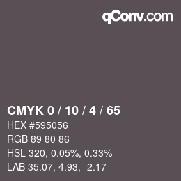 Color code: CMYK 0 / 10 / 4 / 65 | qconv.com