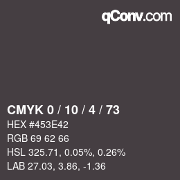 Color code: CMYK 0 / 10 / 4 / 73 | qconv.com