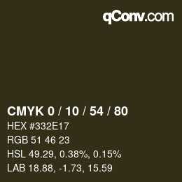 Color code: CMYK 0 / 10 / 54 / 80 | qconv.com