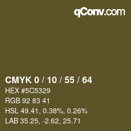 Color code: CMYK 0 / 10 / 55 / 64 | qconv.com