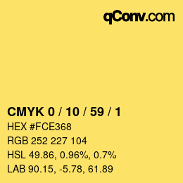 Color code: CMYK 0 / 10 / 59 / 1 | qconv.com