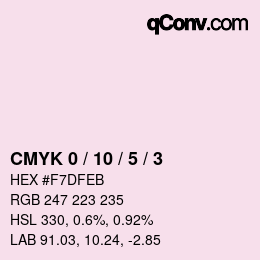 Color code: CMYK 0 / 10 / 5 / 3 | qconv.com