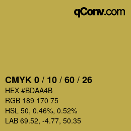 Color code: CMYK 0 / 10 / 60 / 26 | qconv.com