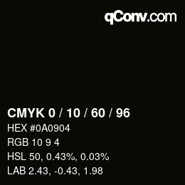 Color code: CMYK 0 / 10 / 60 / 96 | qconv.com