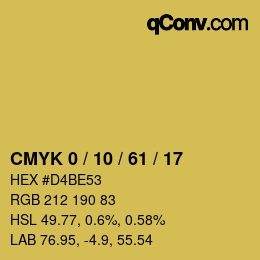 Color code: CMYK 0 / 10 / 61 / 17 | qconv.com