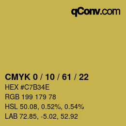 Color code: CMYK 0 / 10 / 61 / 22 | qconv.com