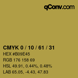 Color code: CMYK 0 / 10 / 61 / 31 | qconv.com