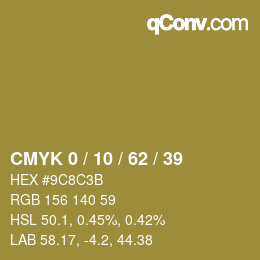 Color code: CMYK 0 / 10 / 62 / 39 | qconv.com