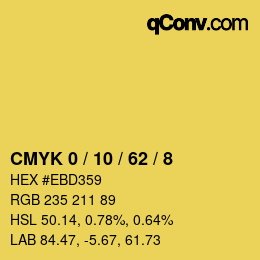 Color code: CMYK 0 / 10 / 62 / 8 | qconv.com