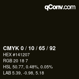 颜色代码: CMYK 0 / 10 / 65 / 92 | qconv.com