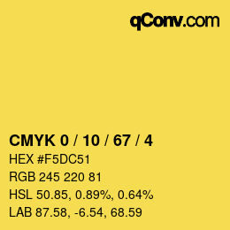 Color code: CMYK 0 / 10 / 67 / 4 | qconv.com