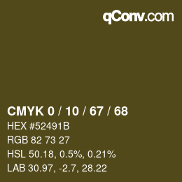 Color code: CMYK 0 / 10 / 67 / 68 | qconv.com