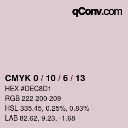 Color code: CMYK 0 / 10 / 6 / 13 | qconv.com