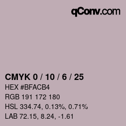 Color code: CMYK 0 / 10 / 6 / 25 | qconv.com