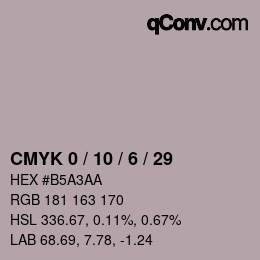 Color code: CMYK 0 / 10 / 6 / 29 | qconv.com
