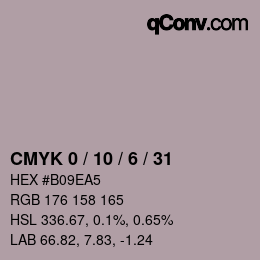 Color code: CMYK 0 / 10 / 6 / 31 | qconv.com