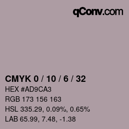 Color code: CMYK 0 / 10 / 6 / 32 | qconv.com